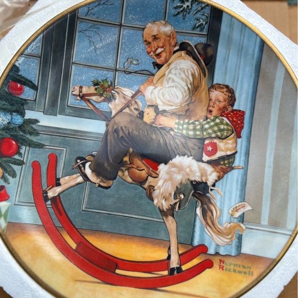 Vintage official Norman Rockwell Christmas Plate 1976 - Picture 3 of 4
